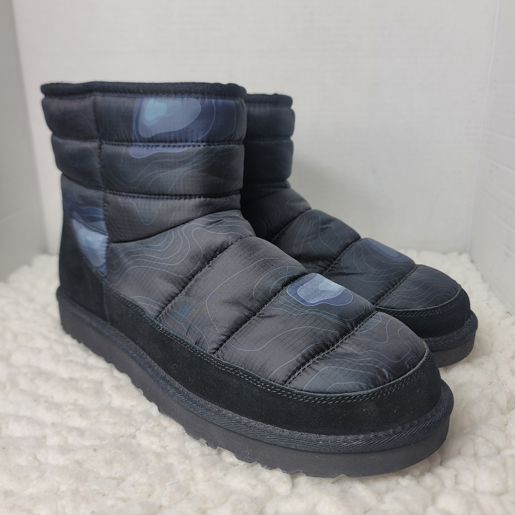 Ugg Classic Mini Lta Cali Topo Desert Night Mens 11 Quilted Winter Boots 1134852